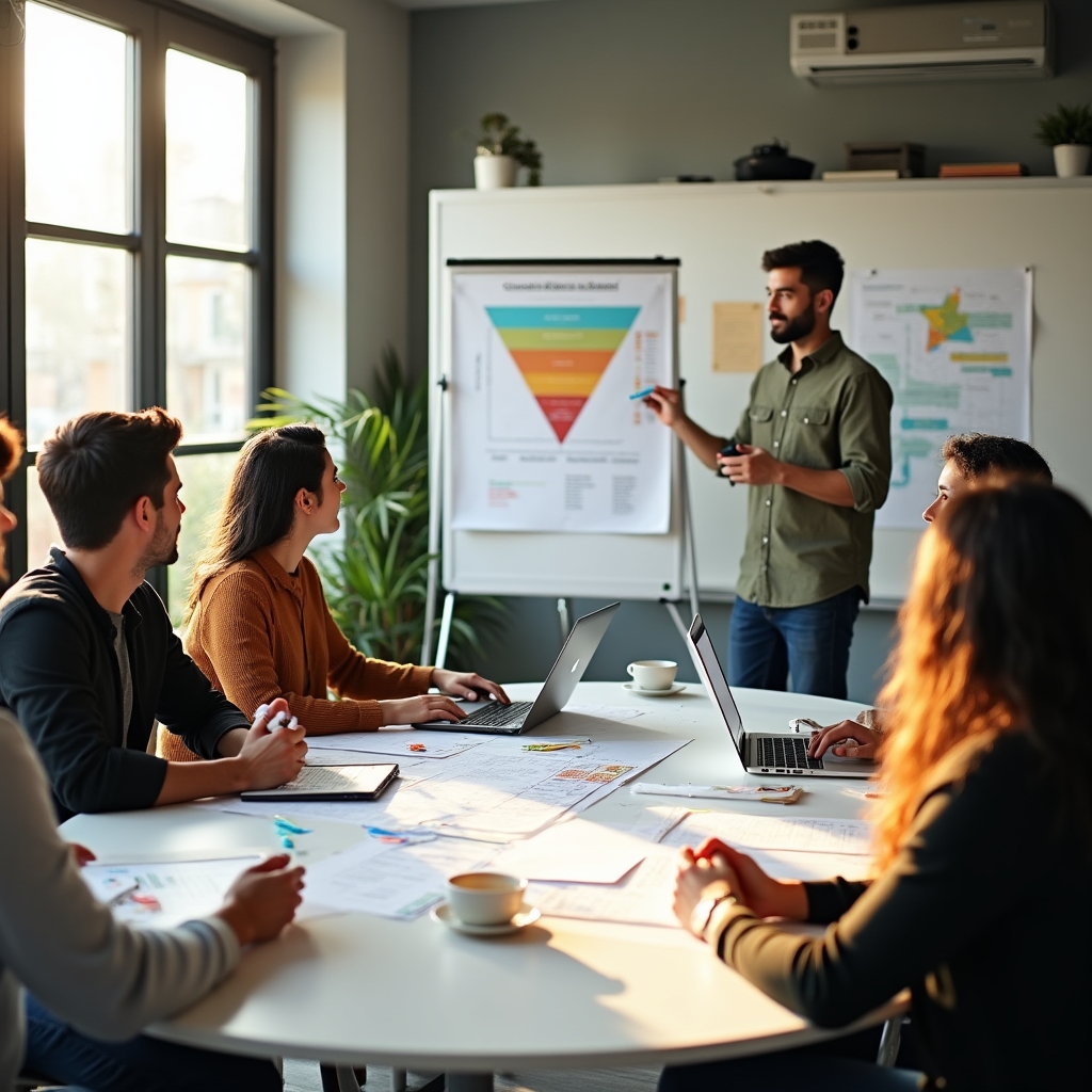 Axvionyx content strategy team in a collaborative planning session