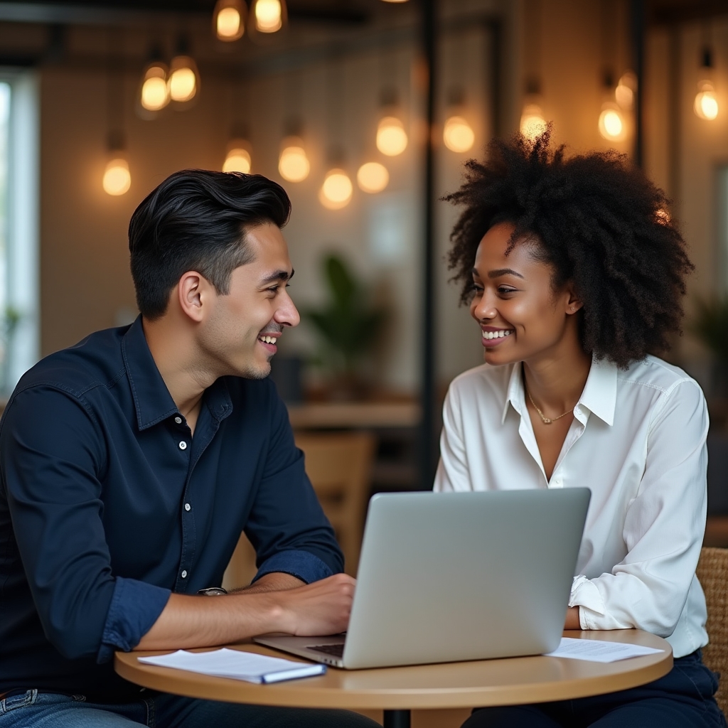 Professional consultation meeting about real estate content strategy